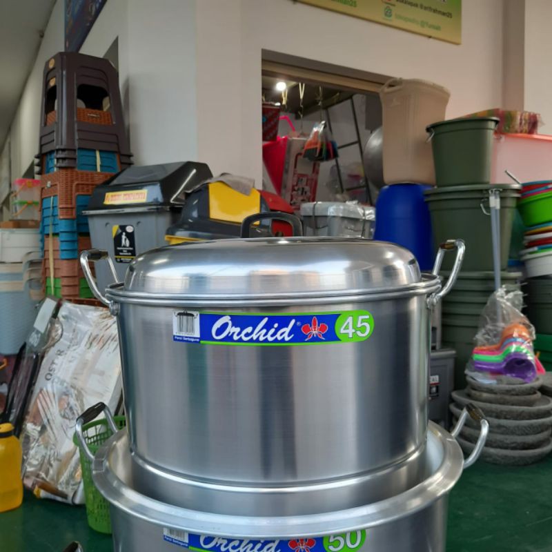 ORCHID - Dandang / Langseng No 40 - 45 - 50 - 60 (10-15-20-30 Liter Nasi)