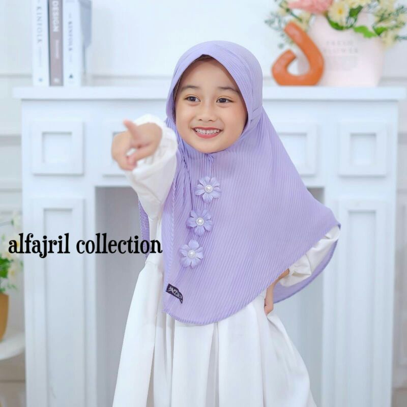 BERGO KIDS PLISKET FLOWER ORIGINAL ALFAJRIL UNTUK ANAK