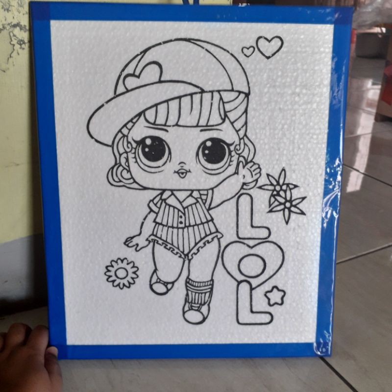 

styrofoam lukis anak