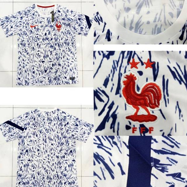 Jersey Baju  Bola  France Prancis Training Euro  2021  Grade 
