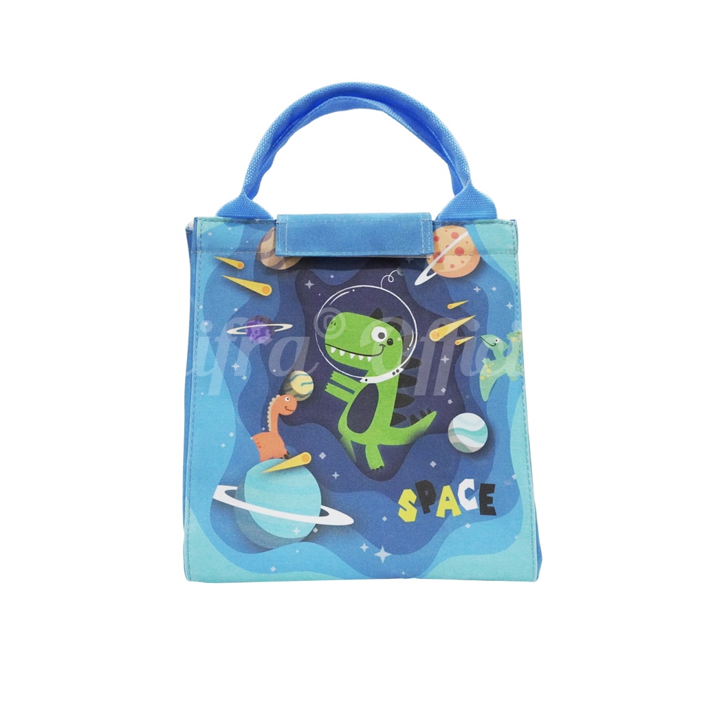 Shifra Tas Bekal Lunch Bag Tas Makan Bekel Makanan Tahan Panas Dingin Aluminium Foil Unicorn Dino
