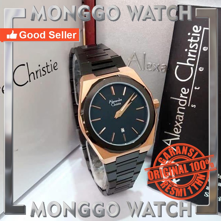 JAM WANITA ALEXANDRE CHRISTIE AC 8600 RGBK ORIGINAL BERGARANSI RESMI