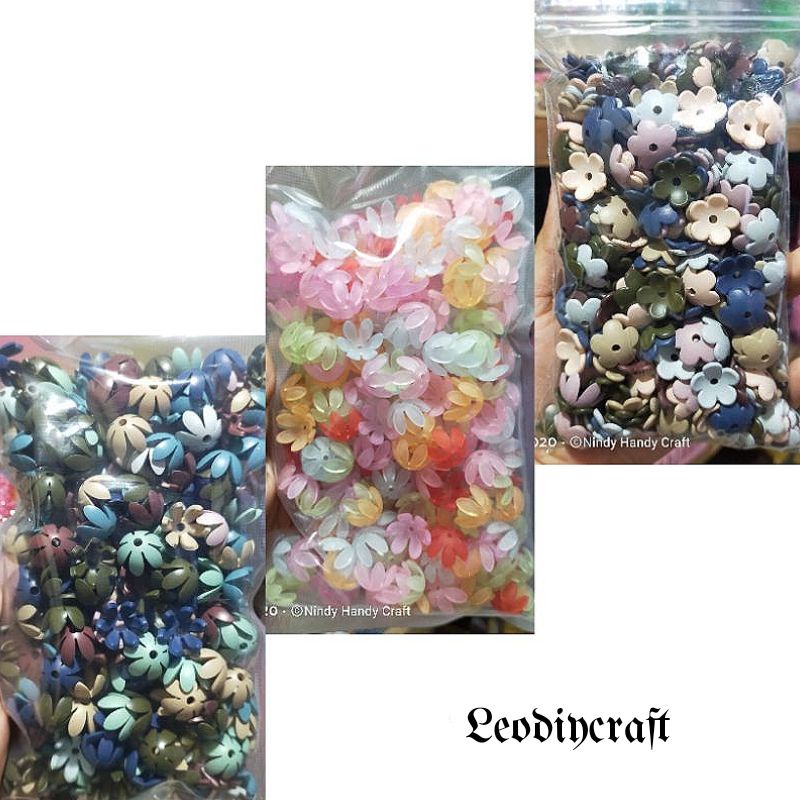 GROSIR 1 PON 250gram - kelopak bunga Akrilik - Monte Kelopak bunga - Manik Kelopak