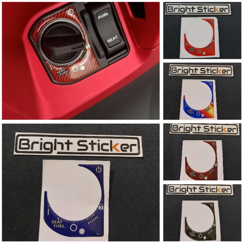 STICKER EMBLEM TUTUP KONTAK KEYLESS PCX ADV TIMBUL 3D