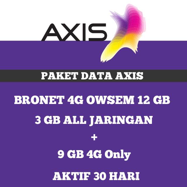 PROMO KUOTA TEMBAK AXIS 12GB