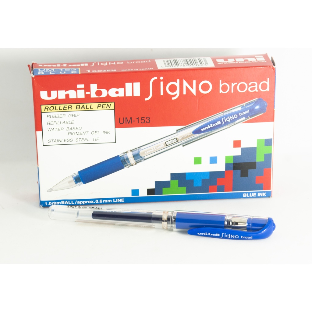 

PULPEN GEL / CAIR UNI BALL SIGNO BROAD UM - 153 WARNA BIRU
