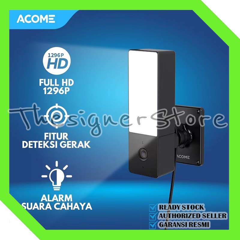 ACOME Camera CCTV FULL HD Kamera 1296P Kamera Alarm Suara Cahaya Luar Ruangan Garansi Resmi 1 Tahun AFC01