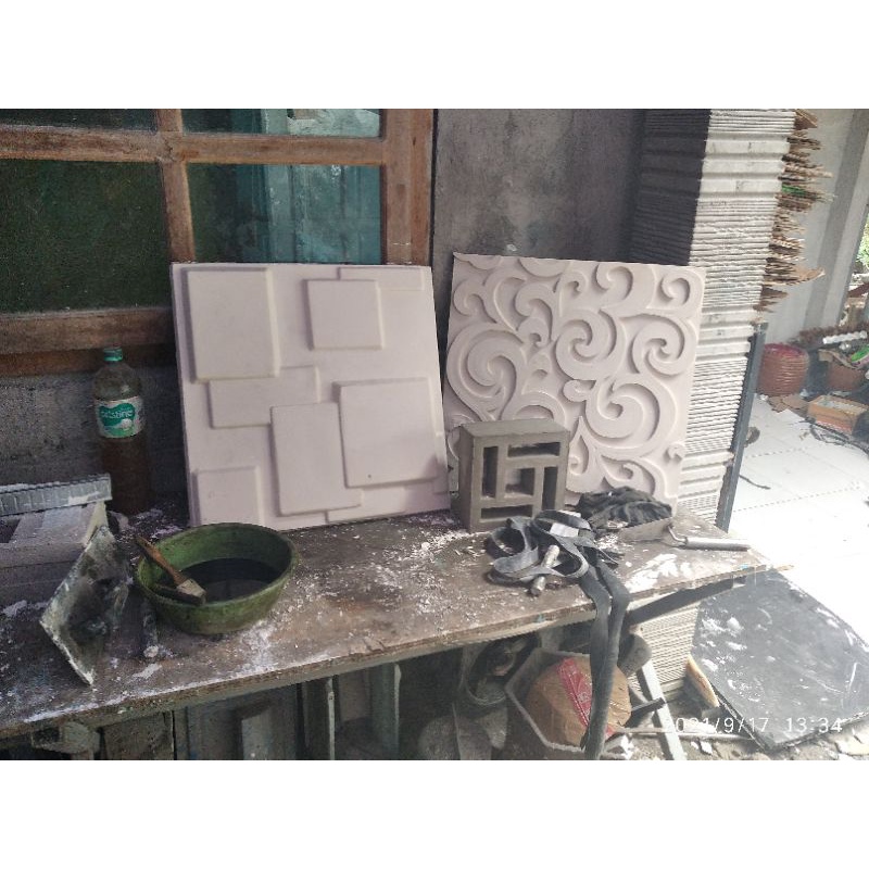 cetakan 3d panel model batik