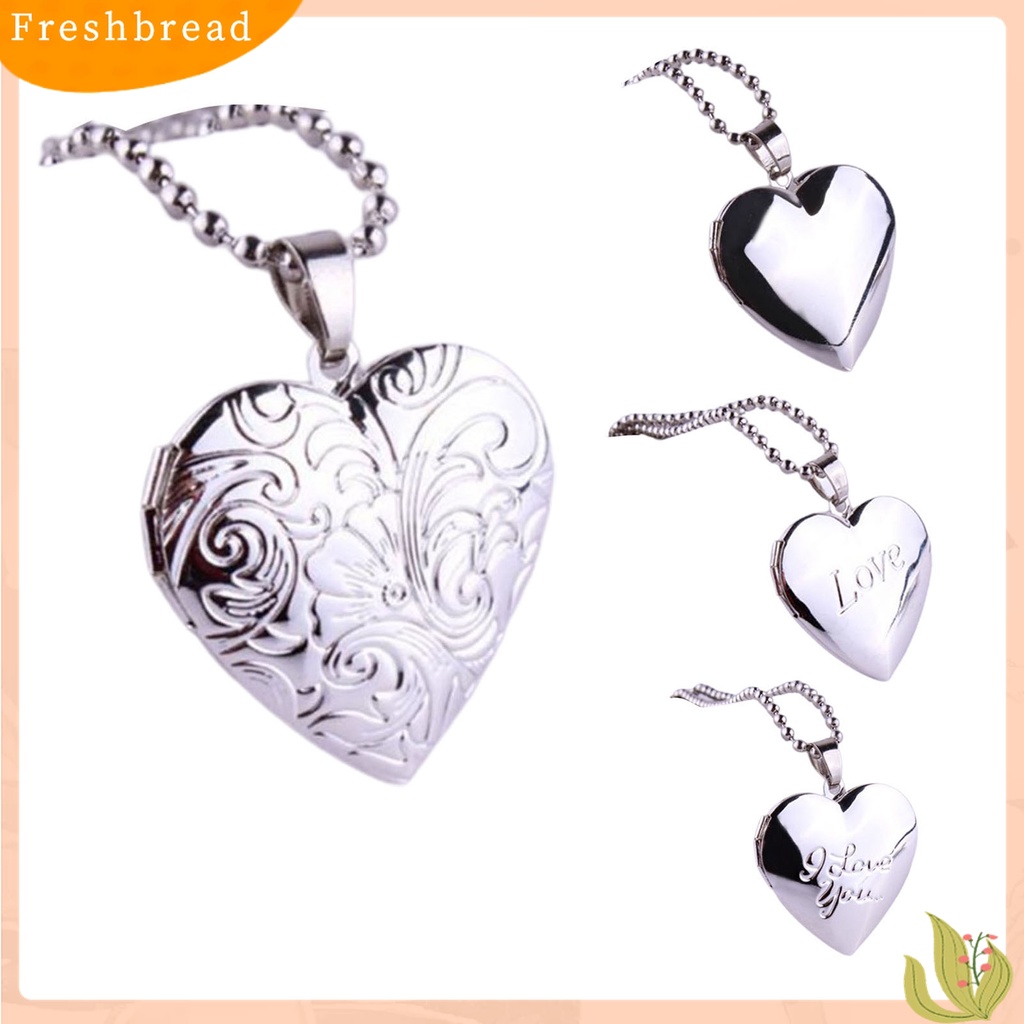 Fresh| Kalung Rantai Dengan Liontin Locket Foto Memorial Romantis Untuk Anniversary