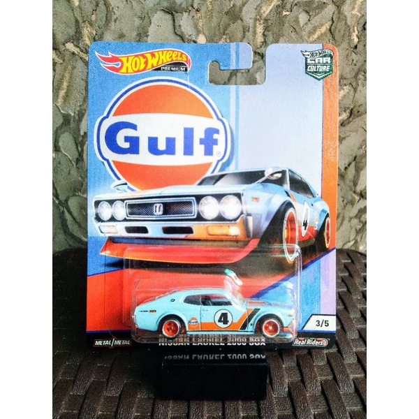 HOTWHEELS PREMIUM CC Gulf OV Nissan Laurel 2000 SGX - 2018