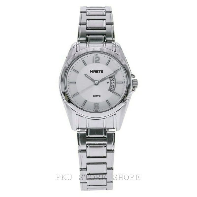 WATER RESISTANT JAM TANGAN WANITA RANTAI STAINLIS STEL TERBARU MIRETE ORIGINAL FITUR TANGGAL JAM TANGAN CEWEK TAHAN AIR