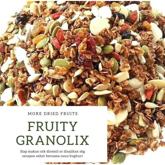 

Snack Healthy Pleasure Indonesia Fruity Granolix 1kg Best Seller