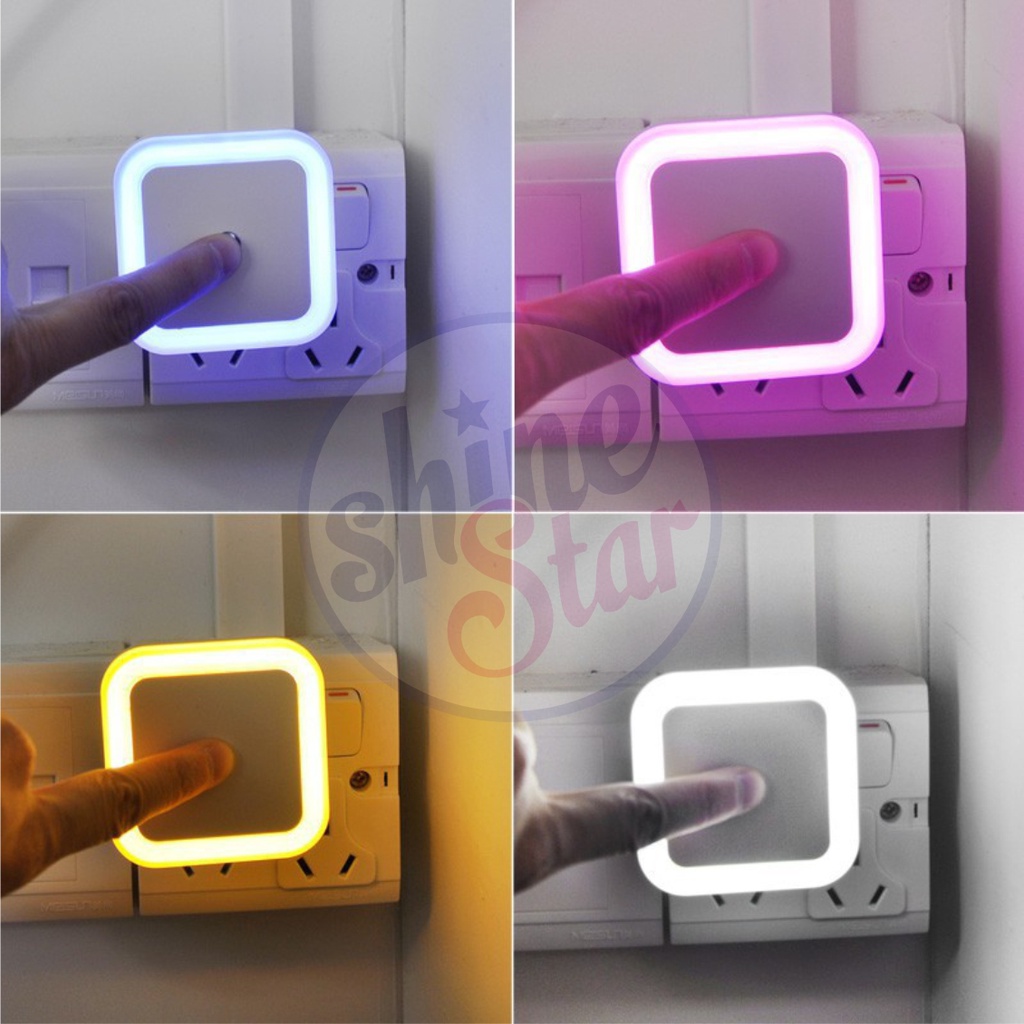 SHINE STAR - Lampu Tidur LED Sensor Cahaya Otomatis Lampu Malam Night Lamp Auto On Off Colokan Indonesia - Random