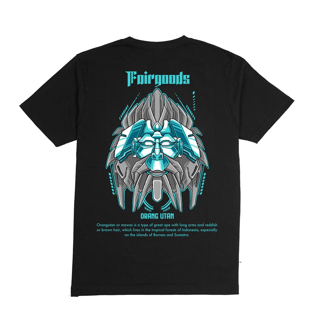 Fairgoods Kaos - Orang Utan - Hitam