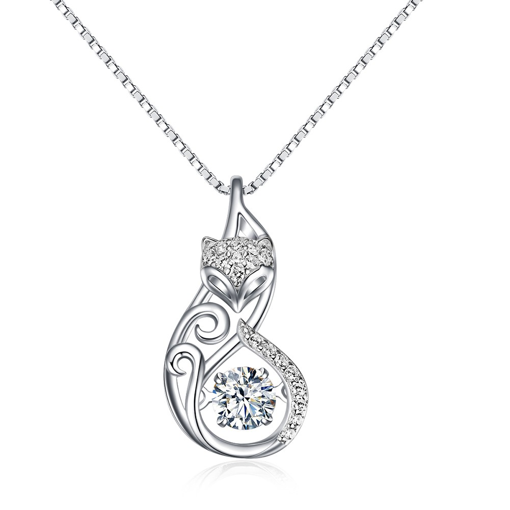 Jewerly Real Sterling Silver S925 - Kalung Liontin FOX / Necklace