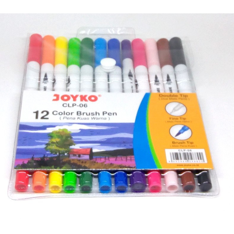 Color Brush Joyko Pen/ Spidol Warna Joyko Isi 12 (HR)