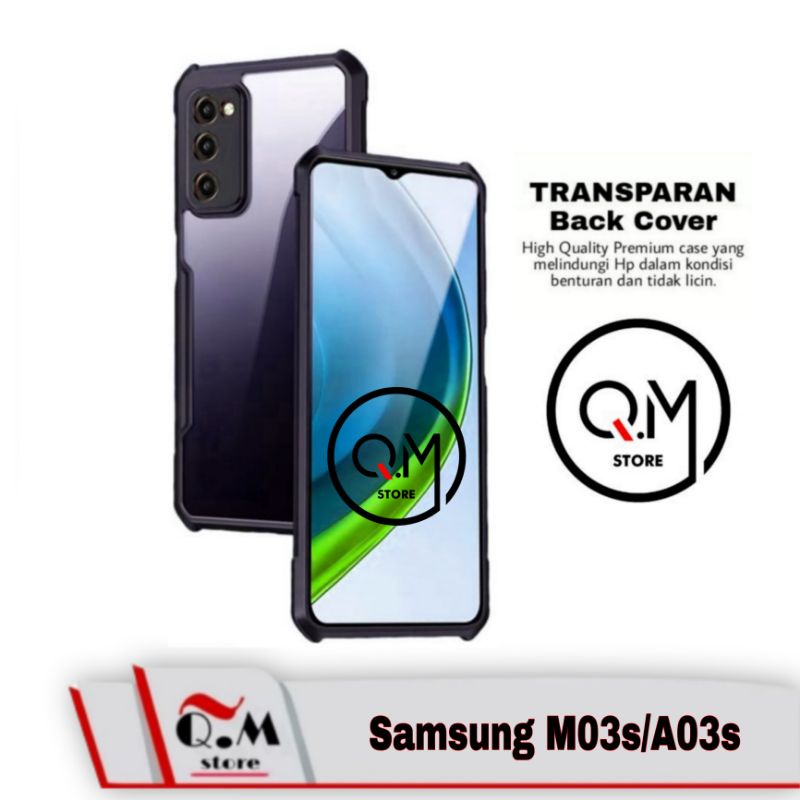 PAKET 3-IN-1 Case Samsung M03S Samsung A03S Softcase Transparan TPU Shockproof High Quality