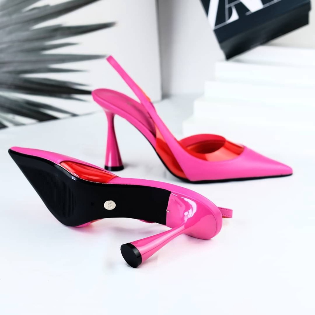 [7.7 Boombastis Sale⚡] - SEPATU WANITA SLING BACK HIGH HEELS ZS442 PREMIUM IMPORT