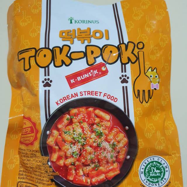 Korinus Tteokbokki Instan  140gr Kue Beras Bumbu Halal 