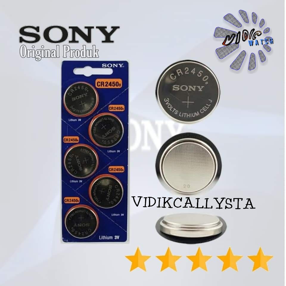 BATERAI SONY MURATA CR2450 CR 2450 CR-2450 2450N 3V BATRE BATREI JAM TANGAN ORIGINAL