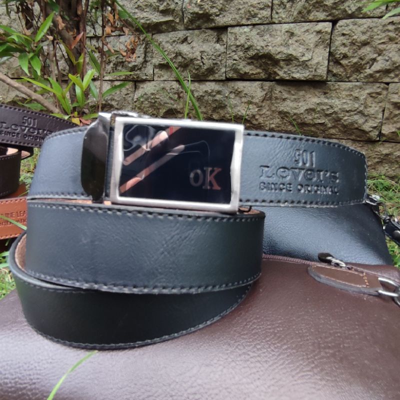 Spesial Jumbo | Ikat Pinggang Pria Big Size 145 Cm | Sabuk Pria Panjang 145 Jepit