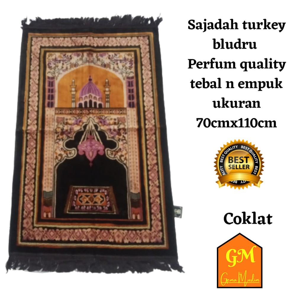 sajadah turky perfum premium coklat