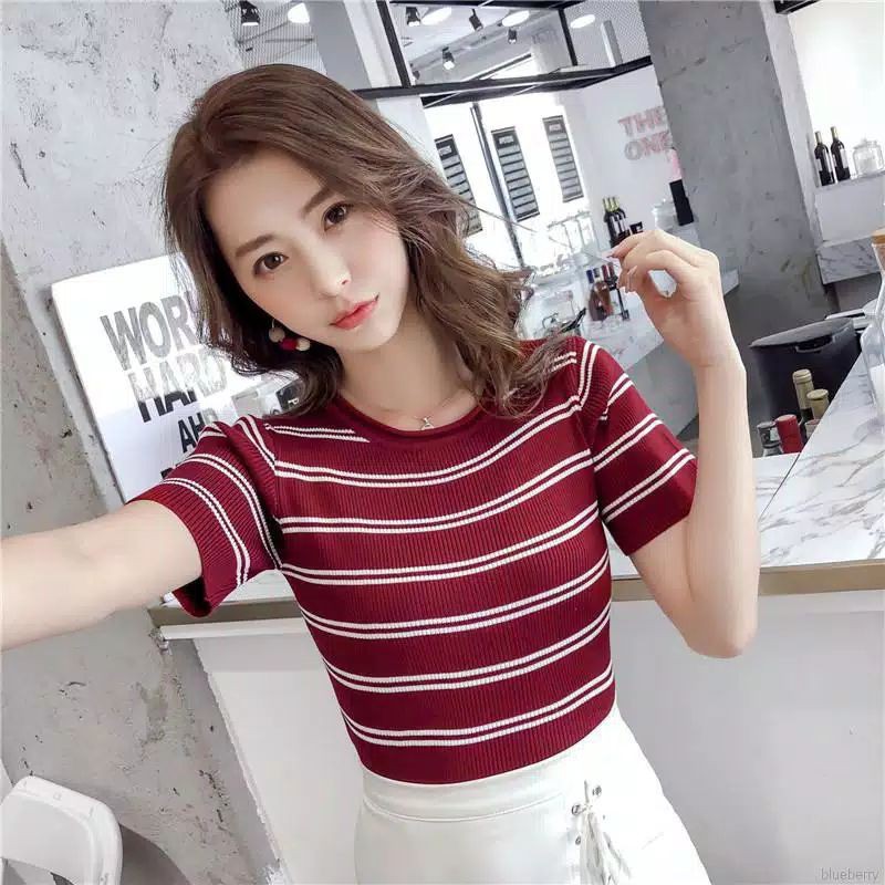 Top Line Striped  / Atasan Rajut Body Fit