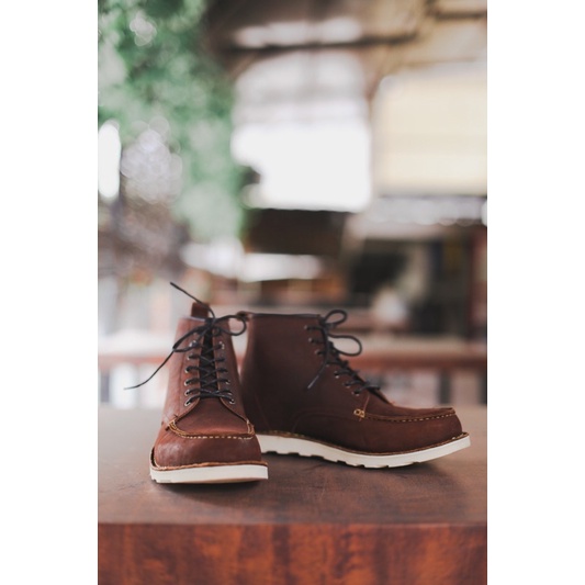 Sepatu Boots Kulit - Vigos Delta Darkbrown
