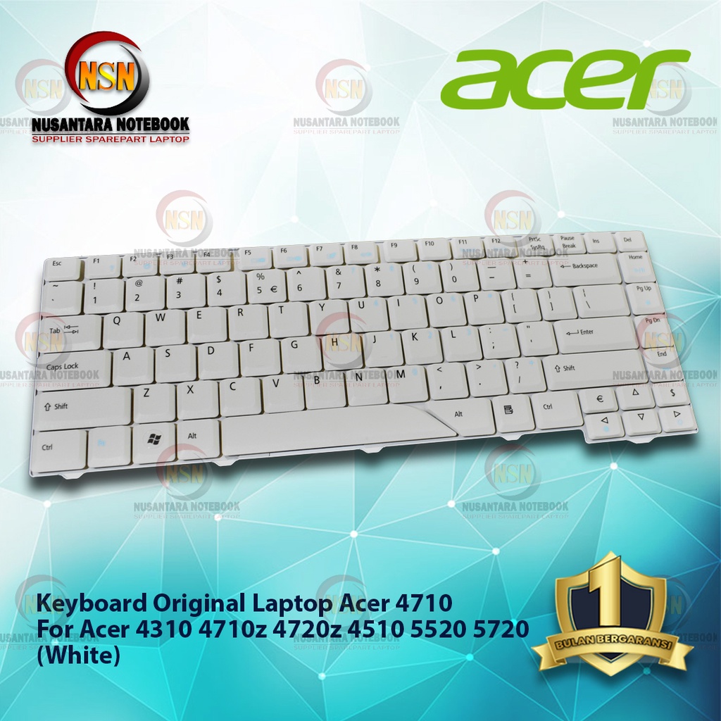 Keyboard Acer 4710 For Laptop 4310 4710z 4720z 4510 5520 5720 Putih