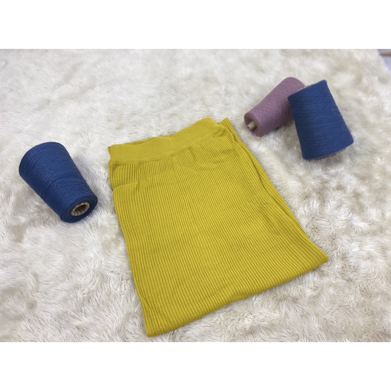 ROK SPAN RAJUT PREMIUM TEBAL KNIT KNITTED RAJUTAN SPAN ROK CARDIGAN ROK PANJANG WANITA /Rok span panjang/rok span rajut premium/rok span knitted/rok/rok wanita panjang/rok span hitam/rok plisket/rok plisket premium/rajut/cardigan/knit/knitted-KUNING KUNYIT