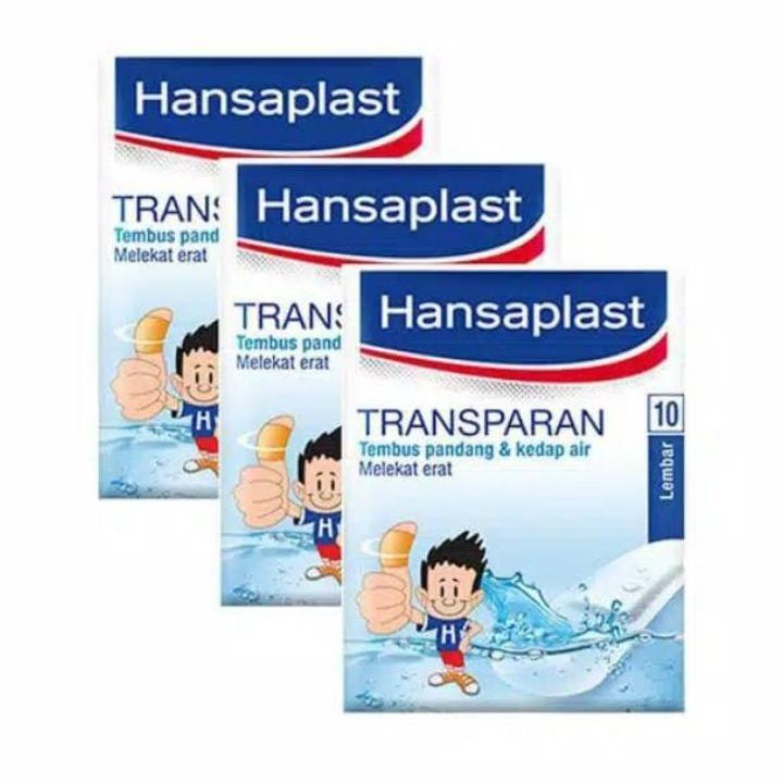 HANSAPLAST Transparan 1 Box / Plester luka transparan HANSAPLAST / Perekat perban luka HANSAPLAST