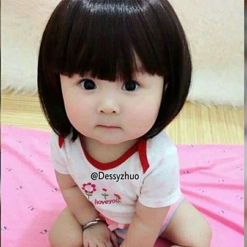 WIG RAMBUT PALSU ANAK MODEL BOB PENDEK WARNA HITAM NO 20