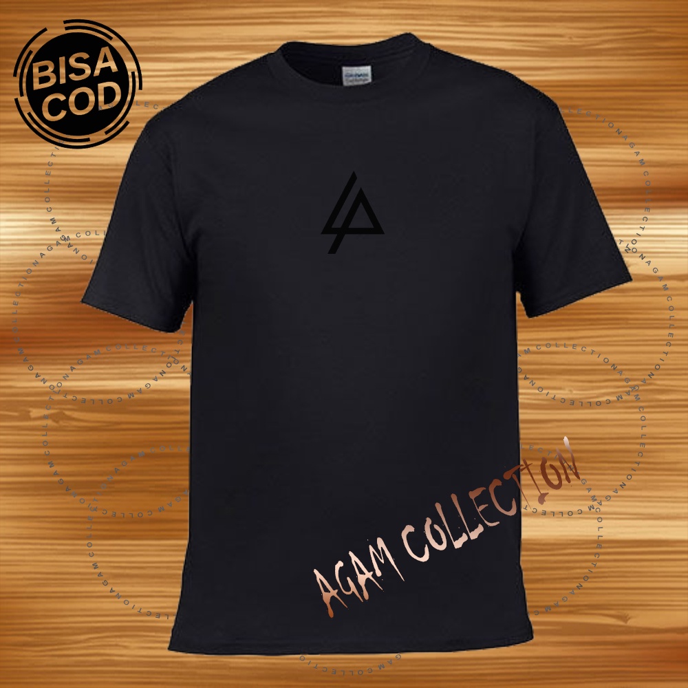 Agam Collection Baju Kaos Distro Linkin Park Text Hitam Lengan Pendek Premium Quality