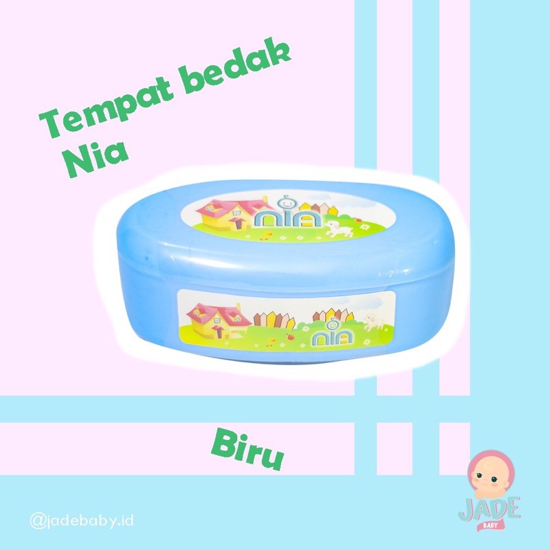 TEMPAT BEDAK NIA + TEPUKAN BEDAK ISI 2 - TEMPAT BEDAK BAYI NIA MURAH