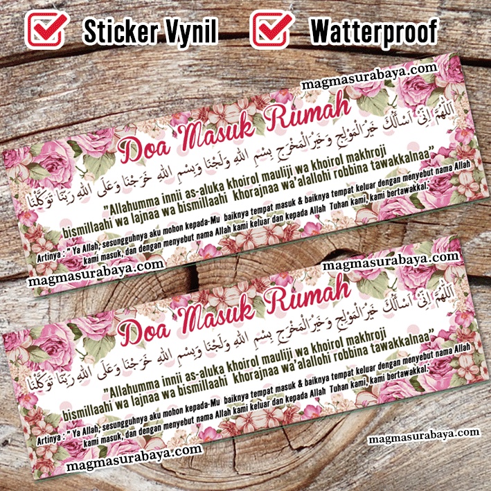 

stiker sticker doa masuk rumah label murah magma