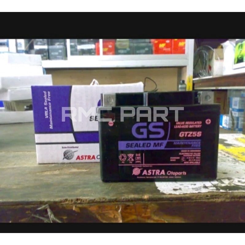 Aki GS Astra GTZ 5s / Aki kering GS honda Beat / Aki kering yamaha vixion / Aki GS Astra Original / 