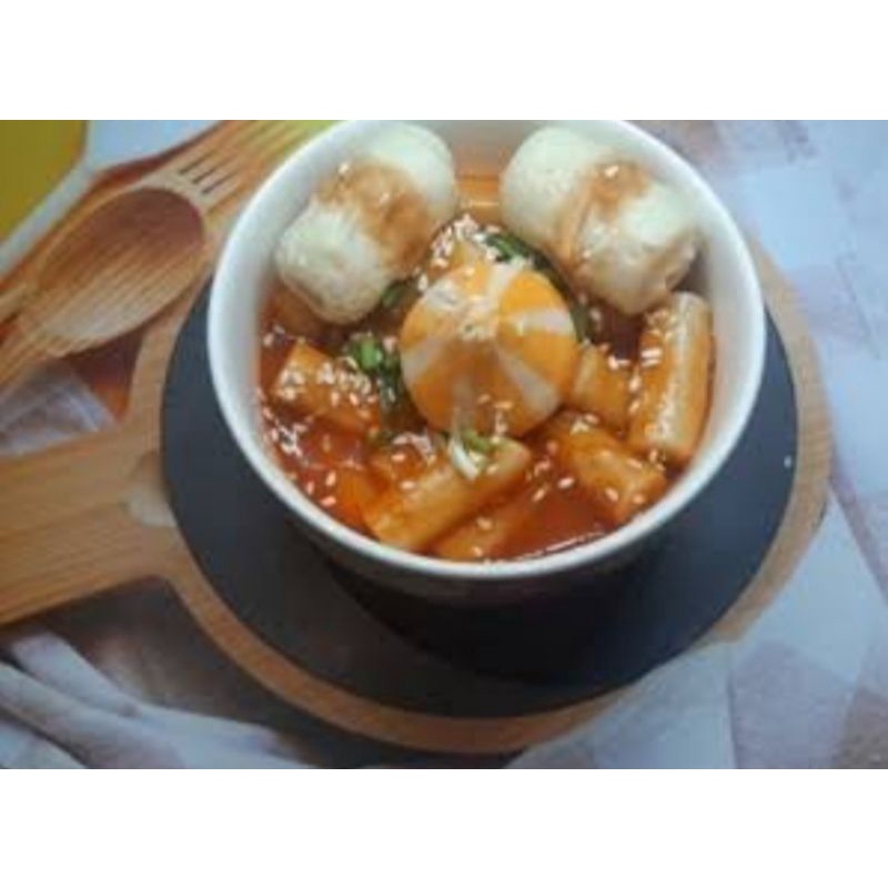 

Paket komplit tokkpoki seafood + Mozarella