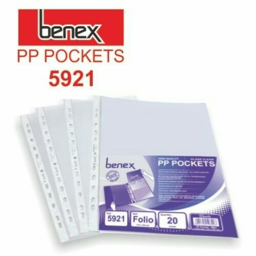 

Pocket PP /sheet protector folio Benex[isi 20 lembar]