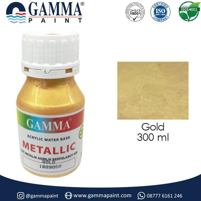 

gamma Metallic Artistic Finish Acrylic Paint - Gold 300gr