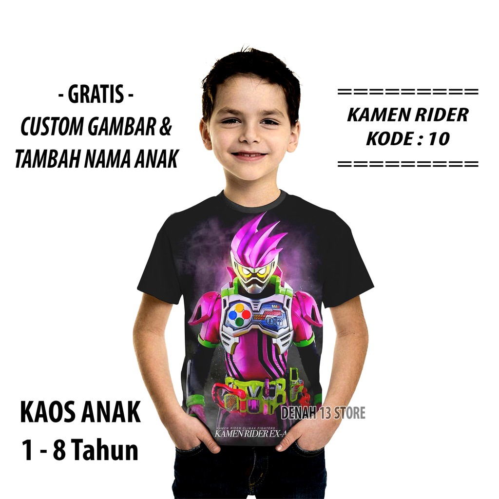 Kaos Baju Anak Murah Karakter Kamen Rider Ex-Aid Superhero Tokusatsu