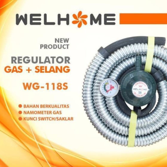 Paket Selang dan Regulator Gas Welhome WG 118S / 138S Berkualitas SNI