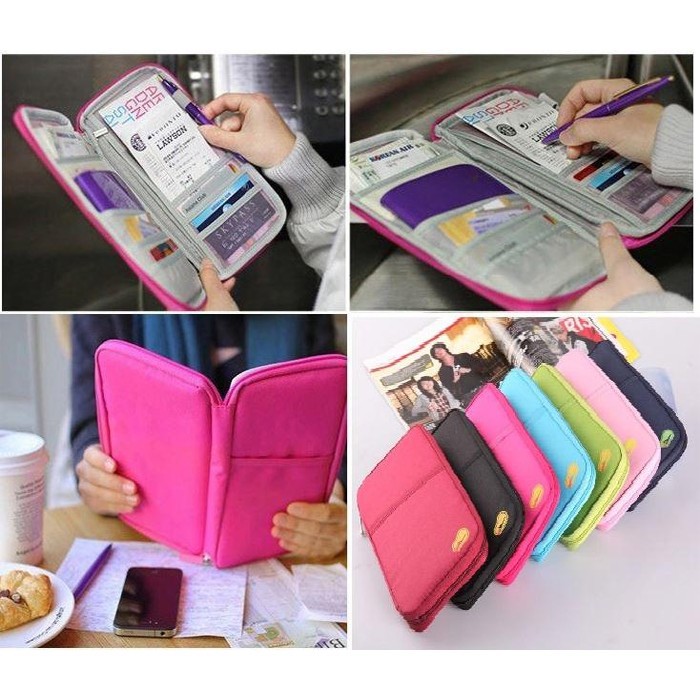 Korean Passport Wallet Travel Organizer Style Card Holder Dompet Paspor Cover Tempat Pensil Pencil