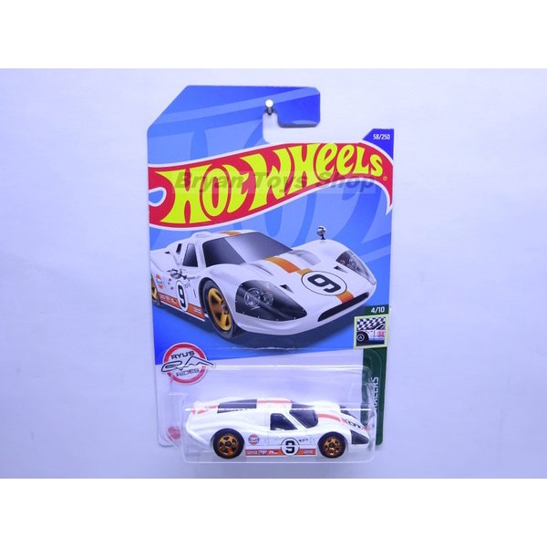 Hot Wheels 67 Ford GT40 Mk.IV Putih No 9