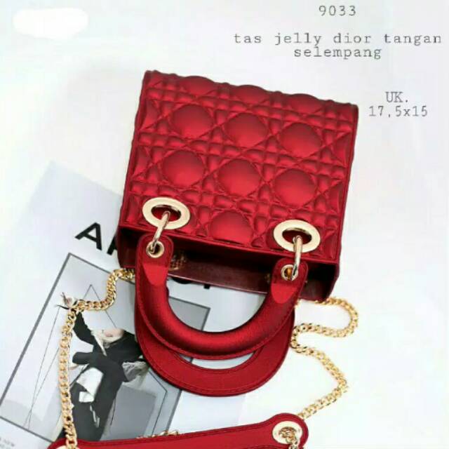 tas jelly matte Dior lady