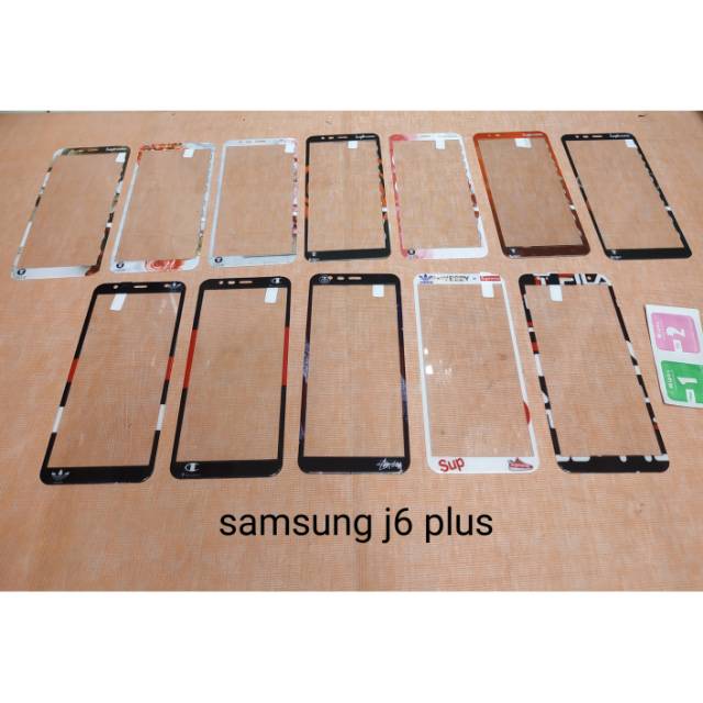 Tempered glass Samsung J6+ J6 plus motif gambar karakter anti gores kaca