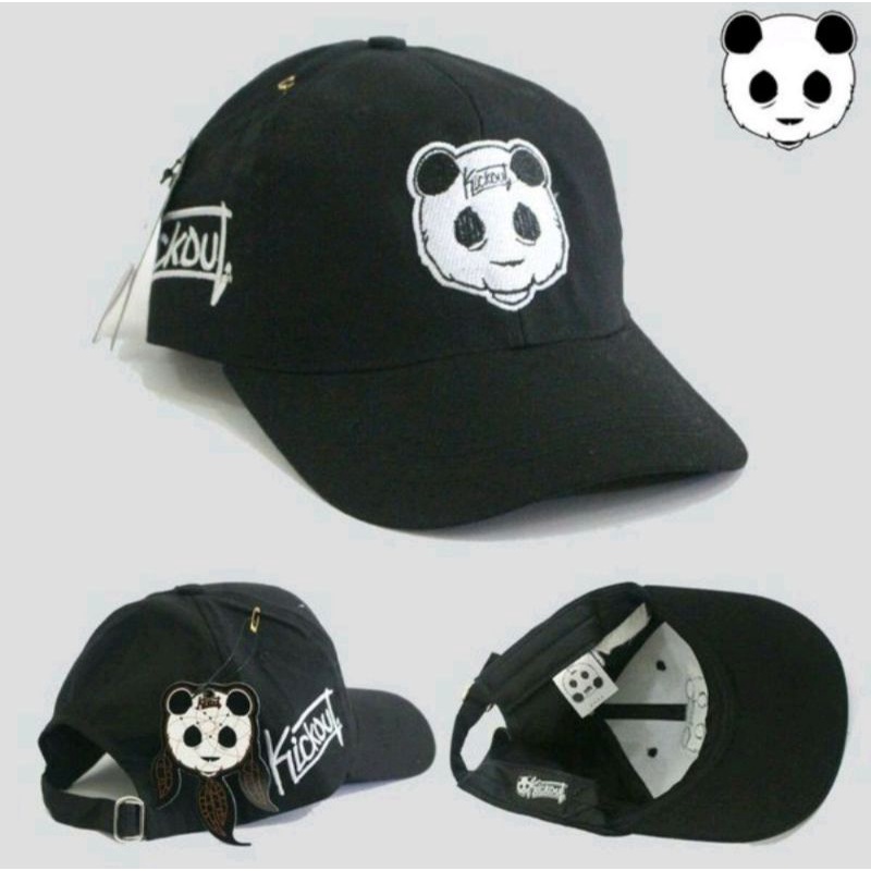 Topi Kickout Panda 100% Original / Topi Baseball Kickout Panda Original / Topi Panda Original 100%