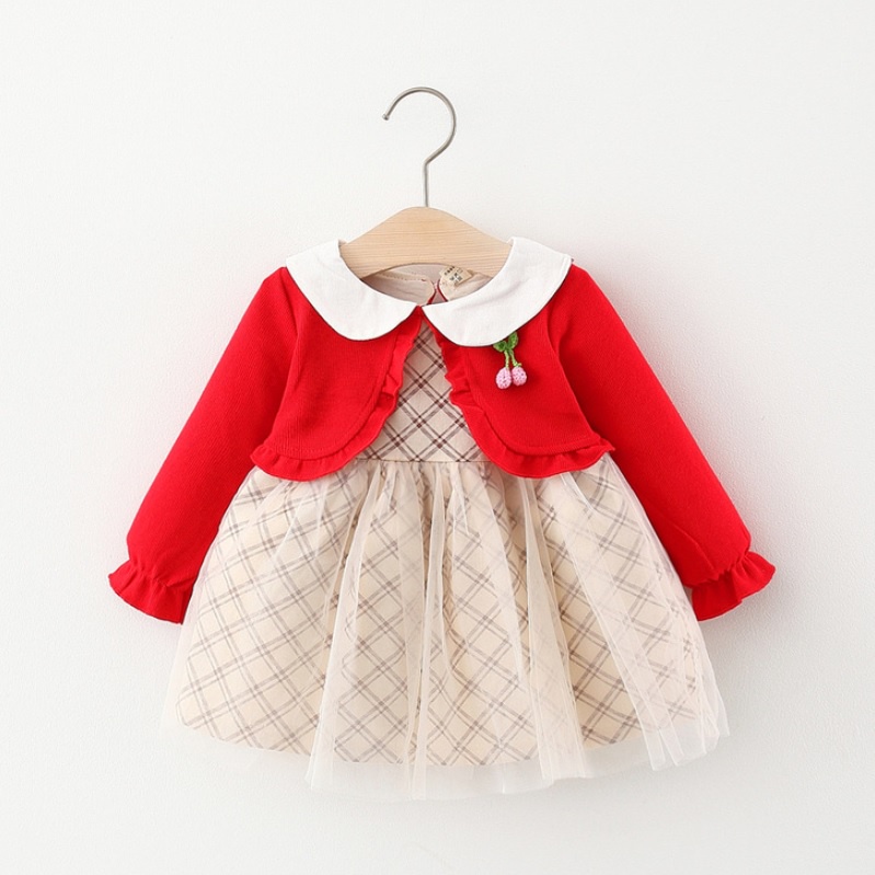 NEW Dress bayi/baju dress anak lengan panjang import motif cherry