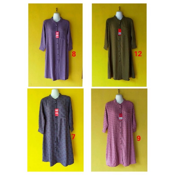 Three coins long Tunik 3C Baju Atasan Wanita Tunik Polos Tunik Muslim motif