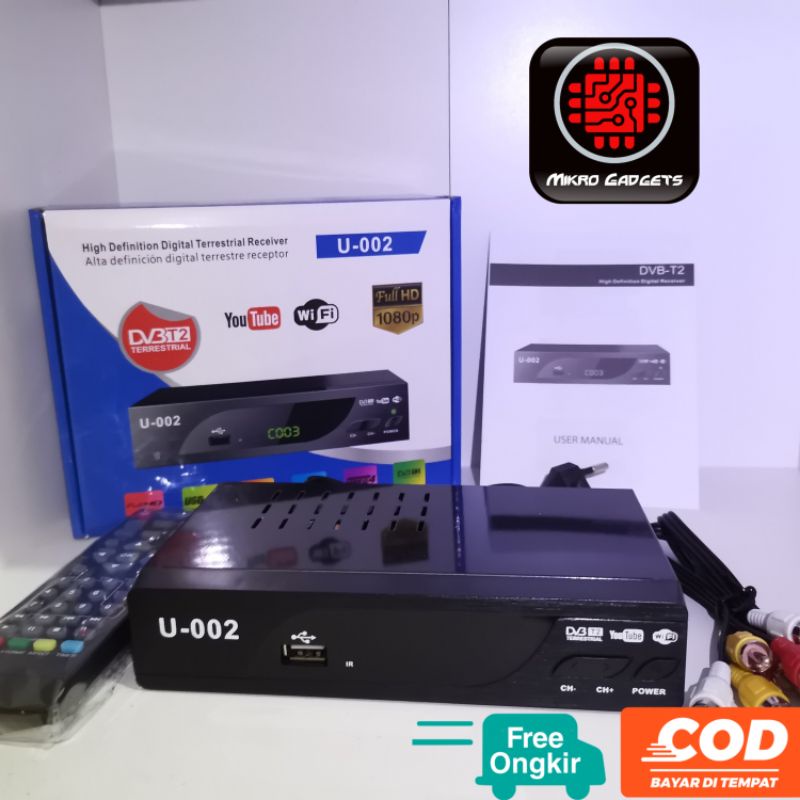 STB TV DIGITAL Set Top Box DVBT2 Alat Menangkap Siaran Digital Dvb-T2-01 FULLHD STB Bahasa indonesia