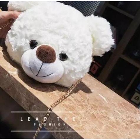 ♠ ( ) IMY TAS BONEKA TEDDY BEAR / TAS FASHION WANITA KEPALA BERUANG ♡